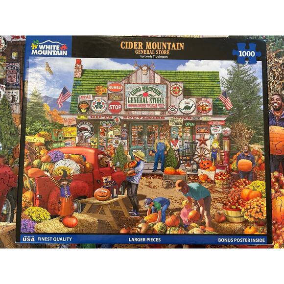 White Mountain Cider Mountain General Store 1000-piece Puzzle COMPLETE - Picture 1 of 2